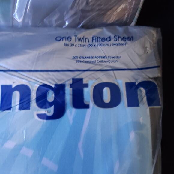 Vintage Burlington No-Iron Percale Floral Twin Sheet 4 Pcs Set Tropical Green - Picture 3 of 10